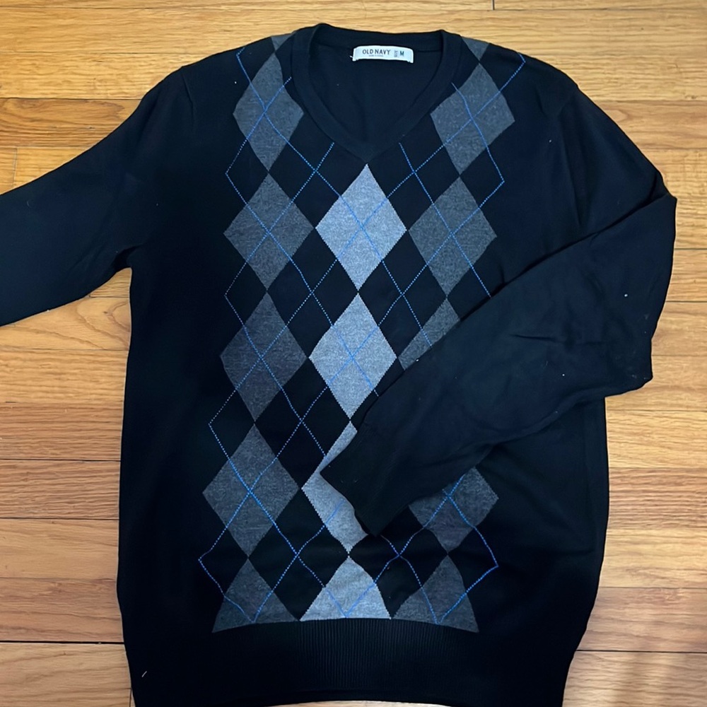 Men’s Old Navy V-Neck Argyle Sweater